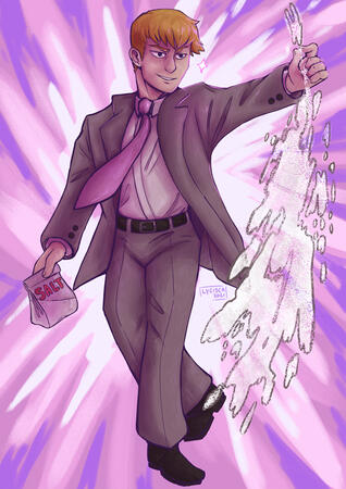 Mob Psycho 100 inspired print.