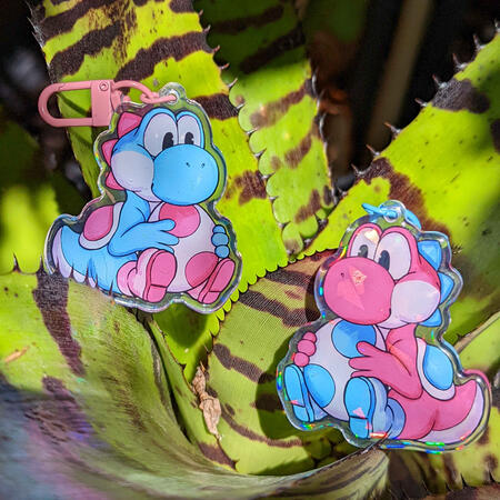 Yoshi inspired Acrylic Charms