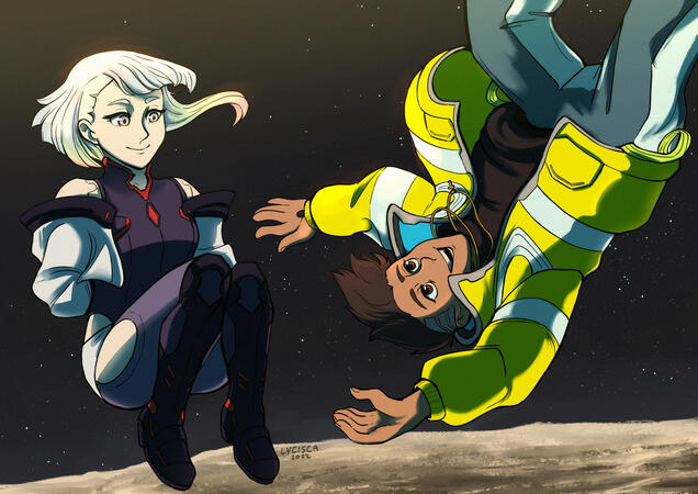 Cyberpunk Edgerunners inspired print.